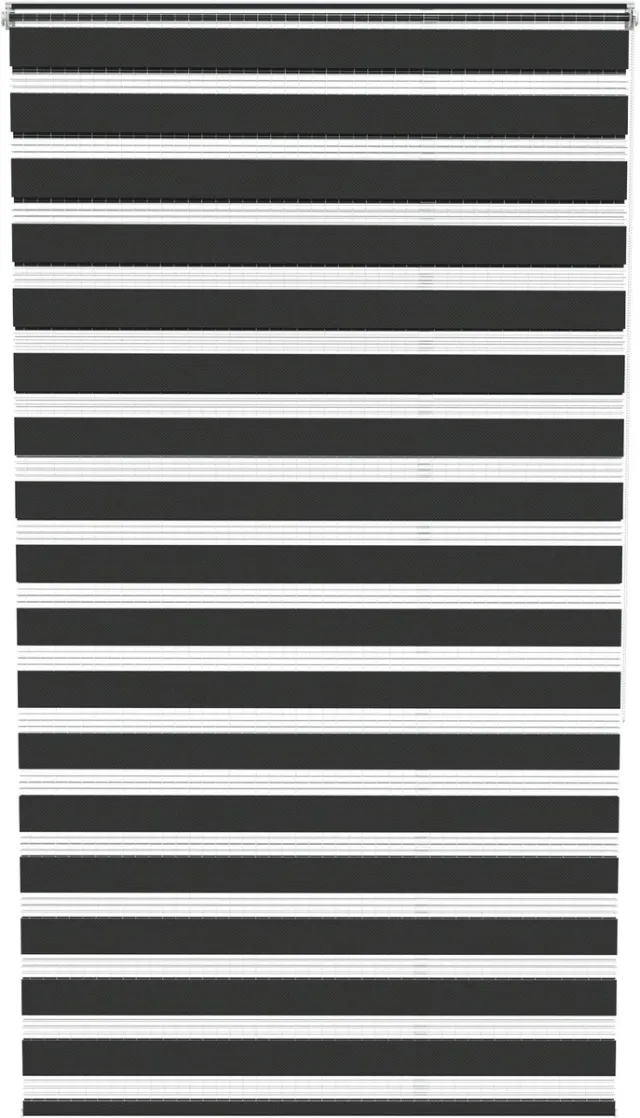 Aufun zebragordijnen Boren niet nodig 120x220 cm (B x L) Klemrolgordijnen Zonwerende rolgordijnen Gordijnen met kettingliften voor deuren en ramen Zijtrekrolgordijnen Zwart
