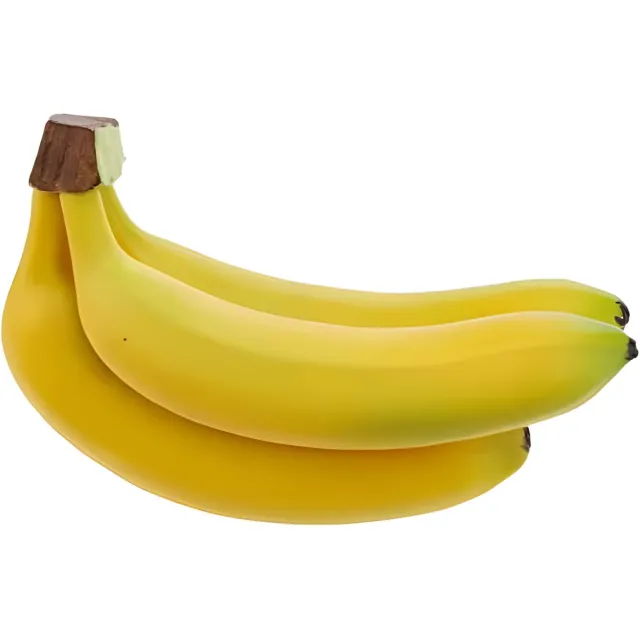 Bellatio Design kunstfruit banaan - deco food - real touch - 20 cm - 3x bananen - tros Geel