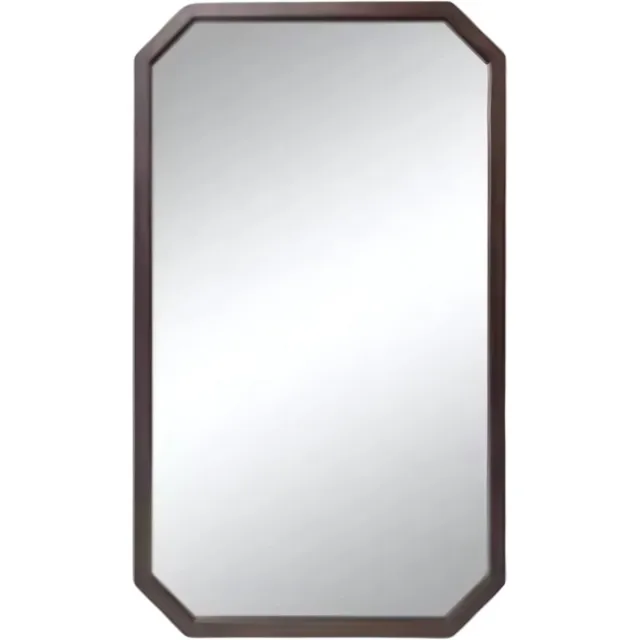 Bolt Edge Wandspiegel Luxeus - Organisch - 70x120cm - Voor Woonkamer, Slaapkamer & Badkamer - Decoratieve - Walnoothouten Frame