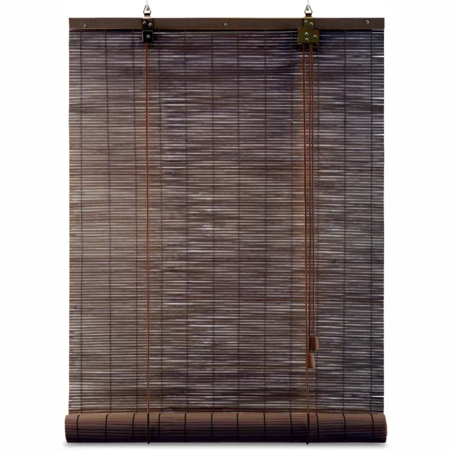 Sol Royal SolDecor B86 rolgordijn bamboe 60x160 cm - rolgordijnen zonder boren - rolgordijnen lichtdoorlatend zonwering bamboo Jaloezie inclusieve klembeugels - Bruin