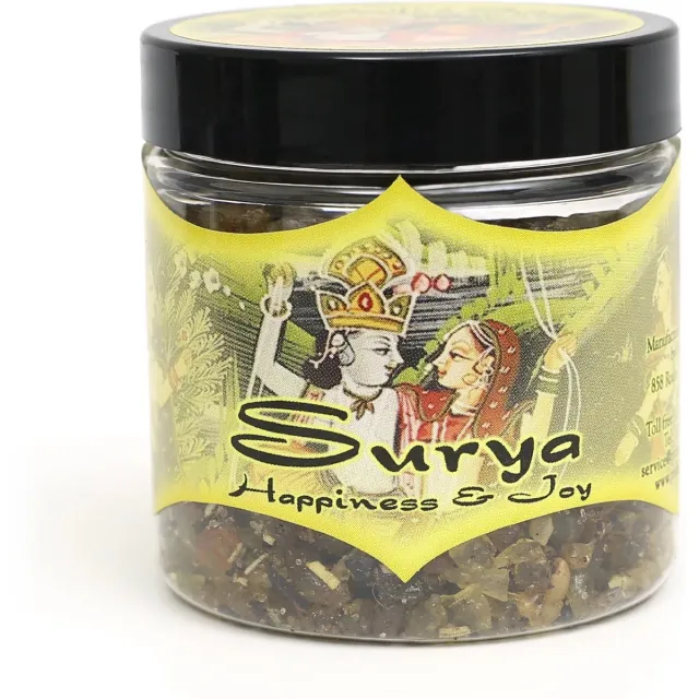 Prabhuji's Gifts Wierookhars 'Intension', Surya: Happiness & Joy, Prabhuji's Gifts, 68 gram Geel