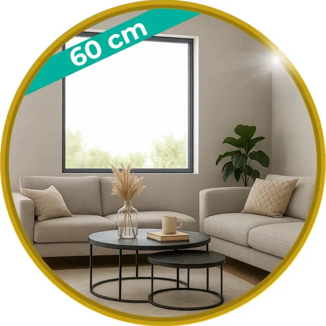 HomeShopXL HSXL - Spiegels - Ronde Spiegel Goud - 60 cm Groot - Grote Wandspiegel Rond - Industrieel / Modern Design - Badkamer - Slaapkamer - Woonkamer - Toilet