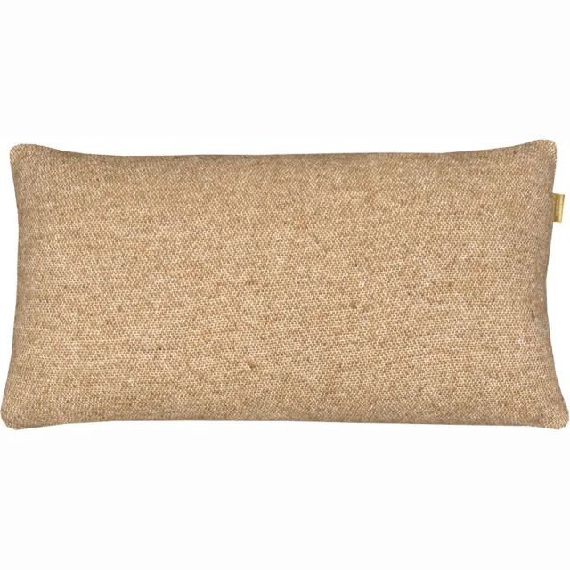 Malagoon Camel beige double faced recycled wool rectangle cushion