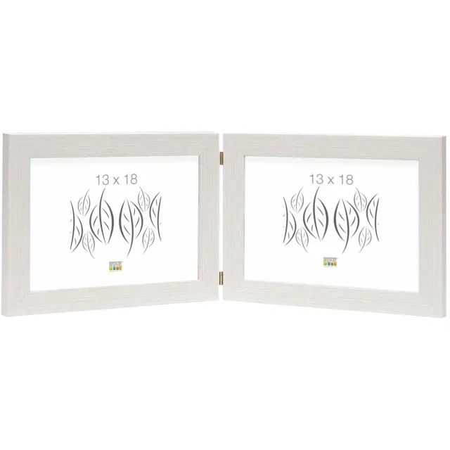 Deknudt Frames fotolijst S41VF1 H2H - wit - tweeluik - 2x 13x18 cm