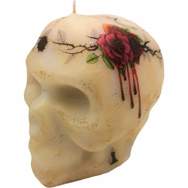 Van Licht Halloween kaars Schedel Decoratie Halloweenfeest Beige