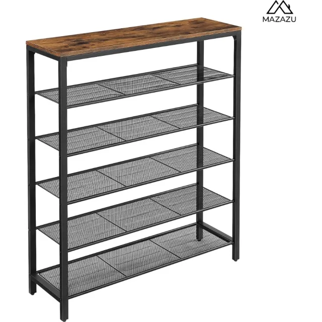 MAZAZU MIRA Home - Schoenenrek - Schoenenkast - Schoenen - Opbergrek - Vintage - 100x30x110