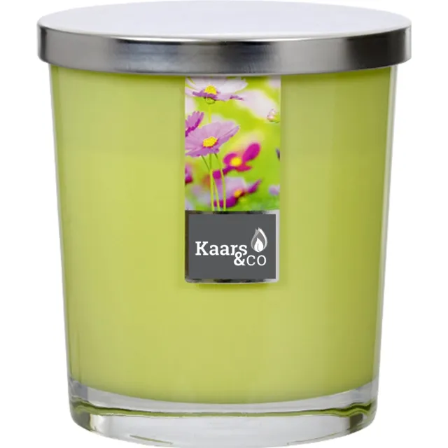 Muller Kerzen Geurkaars large – flower garden appelgroen