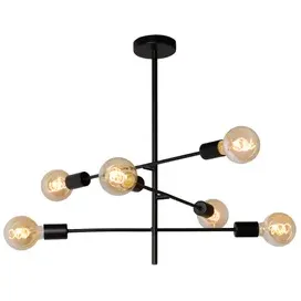 Lucide Plafondlamp Lester Zwart ⌀59cm 6xe27