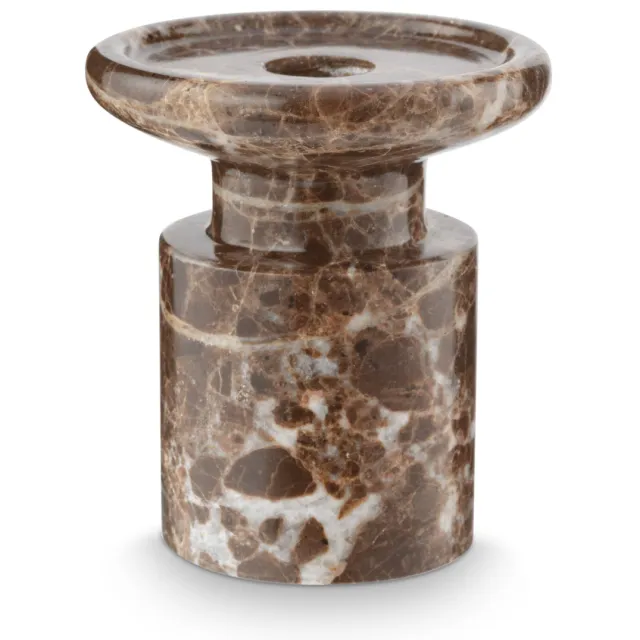 vtwonen kandelaar marble - bruin (9x10 cm)