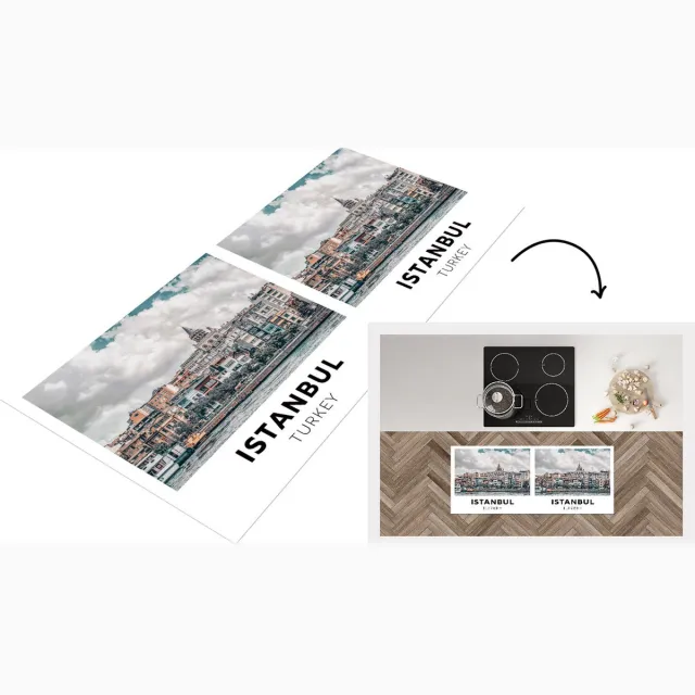 KitchenYeah Keukenloper - Loper keuken - Turkije - Istanbul - Architectuur - Keukenloper vinyl Multicolor