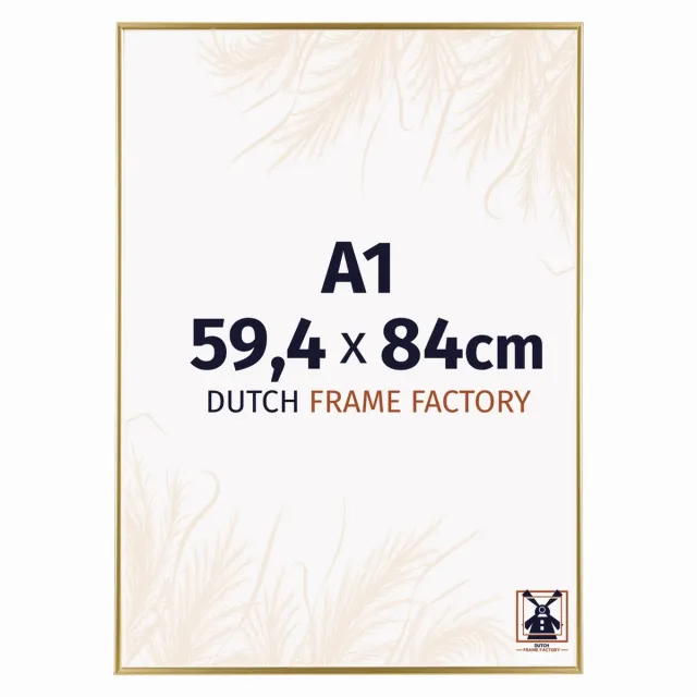 Dutch Frame Factory Fotolijst A1 59,4x84 cm - Kunststof - Goud - Easy