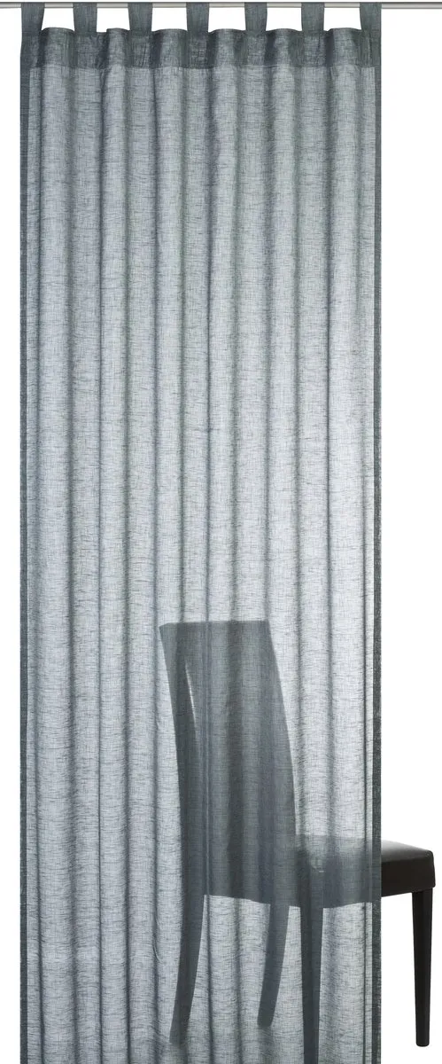 Elbersdrucke Gordijn met lussen Effecto 255x140 cm antraciet Grau