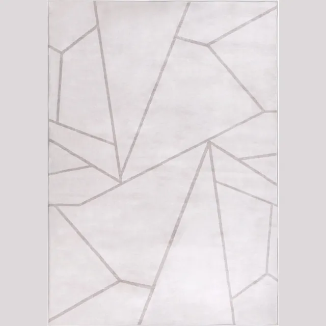 Beliani POSOF - Vloerkleed - Lichtbeige - 140 x 200 cm - Polyester