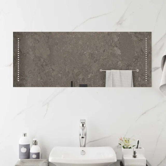 vidaXL LED Badkamer Spiegel Doorzichtig 100 x 40 cm gehard glas Transparent