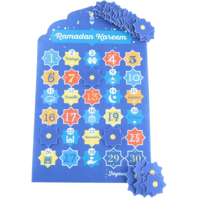 Orange85 Ramadan Kalender - Mubarak - Aftelkalender - Blauw - Sterren