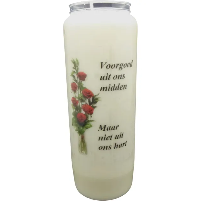 Spaas Noveenkaars Spreuk 015 - 9 dagen brander (5 stuks) wit