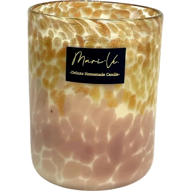 Mari-Ve Deluxe Geurkaars | Golden - XL • Fresh Linnen Geurkaars | 1100ml | 150 branduren goud