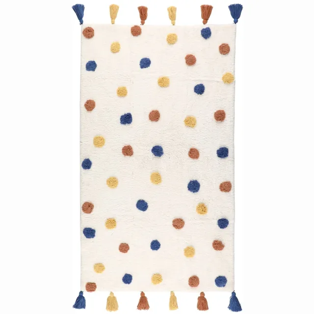 4Living Katoenen vloerkleed met stippen, 70 x 120 cm Multicolor