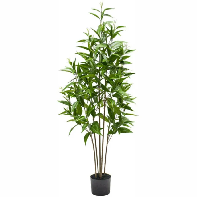NeverLeafs Eucalyptus kunstplant Deluxe 140 cm gebloemd