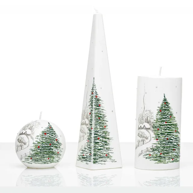 Jakelis Kaarsen - Set Handgeschilderd - Kerstboom - Kerst - Kerstverlichting Wit