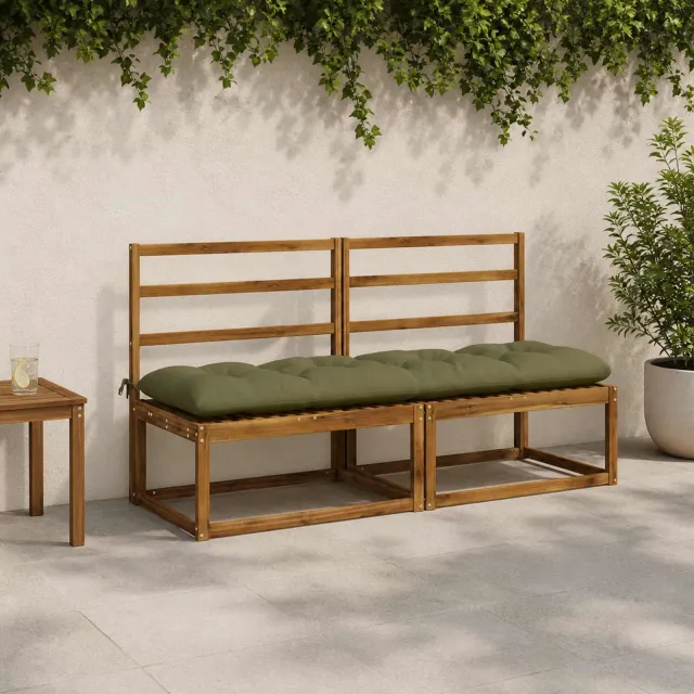 vidaXL Bankkussen VIANEN 100% Polyester Olijfgroen 180 x 50 x 12 cm