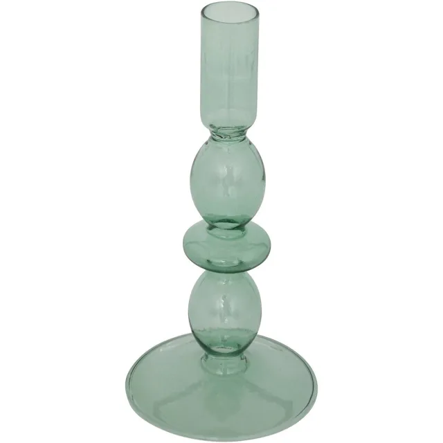 Atmosphera Glazen kandelaar Ø9xH19cm - Groen