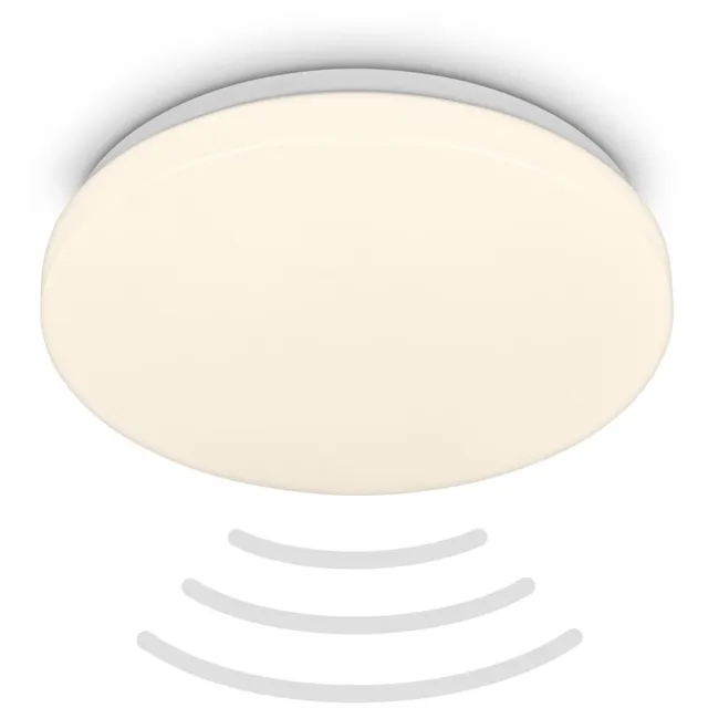 Briloner LED Badkamerlamp met bewegingssensor - badkamerverlichting met bewegingsmelder - plafonniére met warm wit licht - Ø27 x 6.5 cm