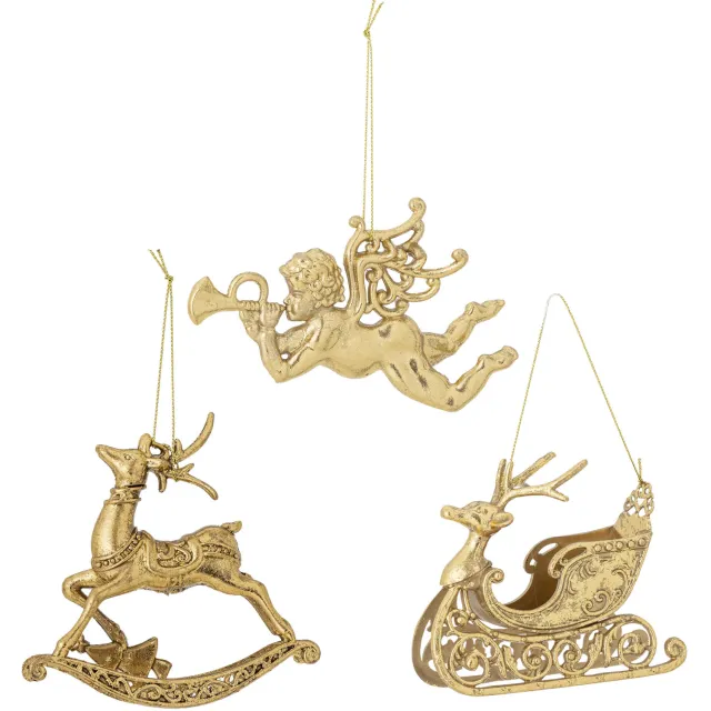 Bloomingville kerstornament Anisa (set van 3) goud