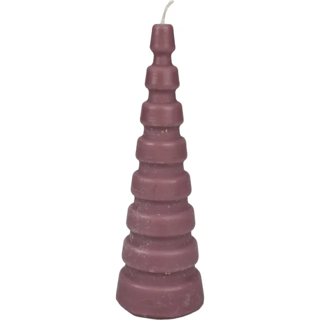 Branded Christmastree Bubble kaars M Dark Mauve