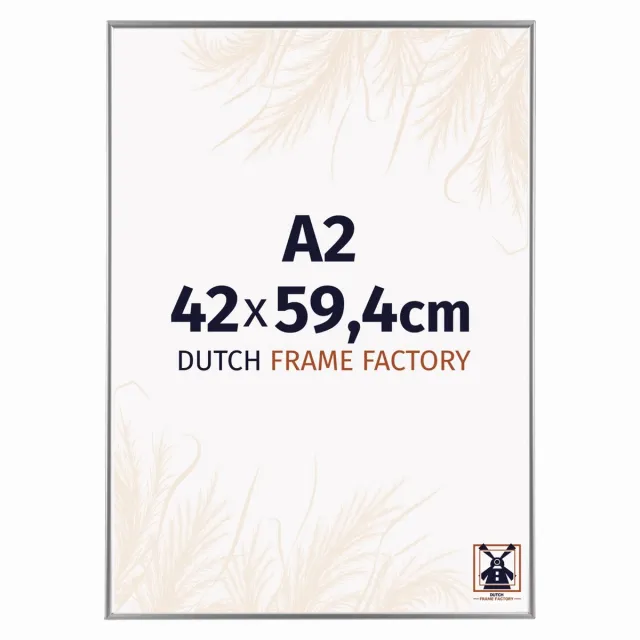 Dutch Frame Factory Fotolijst A2 42x59,4 cm - Kunststof - Zilver Hoogglans - Easy