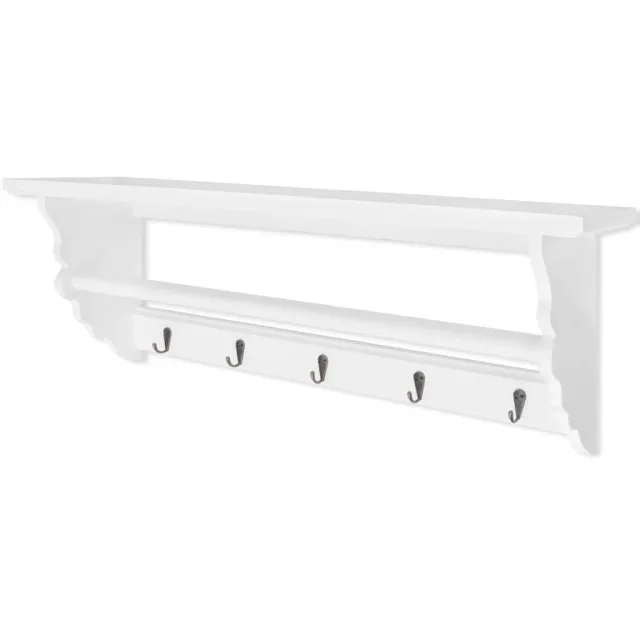 vidaXL Kapstok barokstijl MDF wit