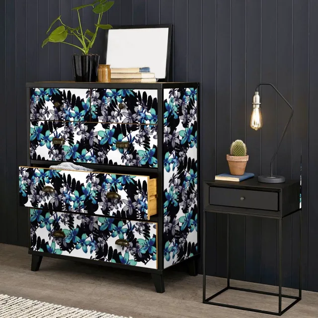 Ambiance Sticker Sticker met tropisch design van Songdo, 40 x 60 cm Multi color