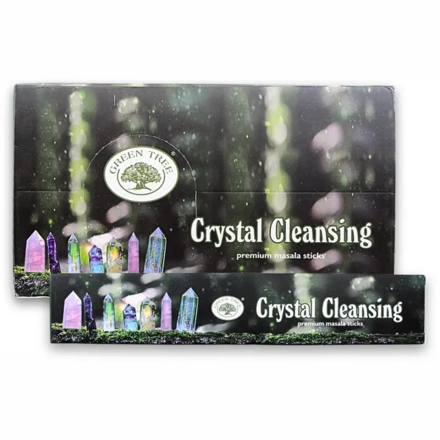 Ruben Robijn Green Tree Crystal Cleansing wierook 15 grams - doos van 12 st. Groen