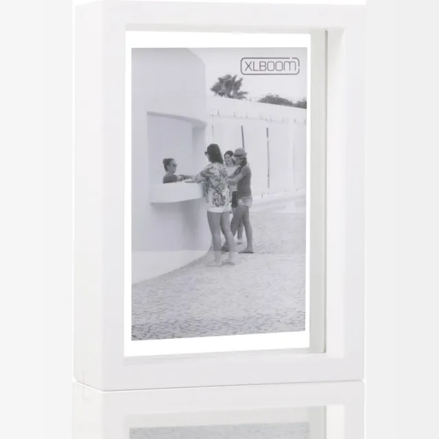 XLBoom Floating Box Fotolijst Wit 13x18cm - Zwevend houten frame met glas - Verkrijgbaar in wit, donkerbruin en zwart - Tijdloze design fotolijst voor modern wonen