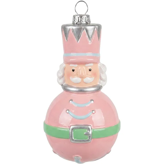 Clayre & Eef Kersthanger Kerstman Roze Kunststof