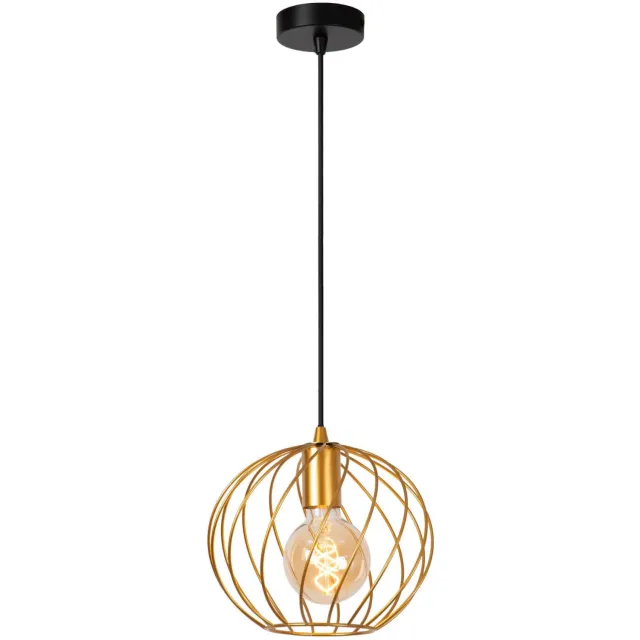 Lucide DANZA - Hanglamp - Ø25 cm - 1xE27 - Mat Goud / Messing
