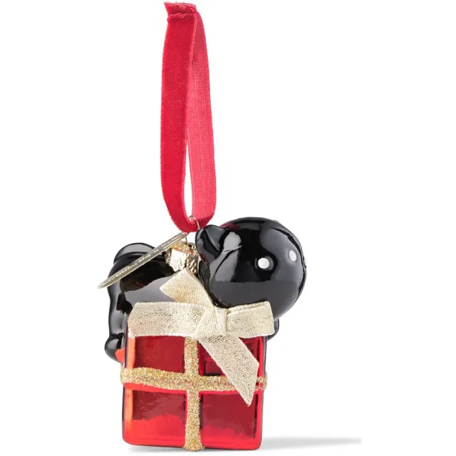HEMA Siepie kersthanger 6.5x6.5x7.8cm glas cadeautje (rood)
