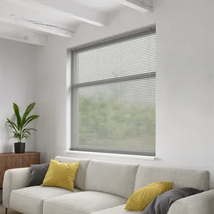 Decosol Jaloezie Horizontaal Aluminium Donkergrijs 25mm 180x180cm