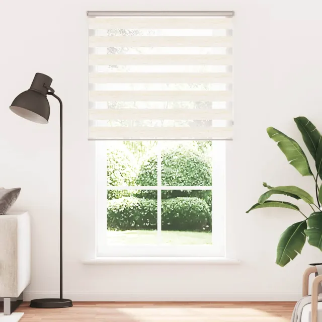 vidaXL Zebra rolgordijn 135x200 cm stofbreedte 130,9 cm marmerbeige