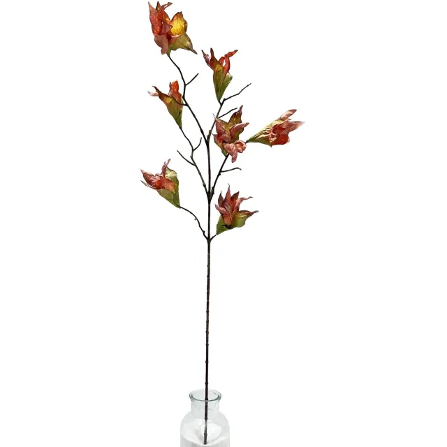 homebound by ky Kunsttak gedroogde Magnolia 89cm oranje