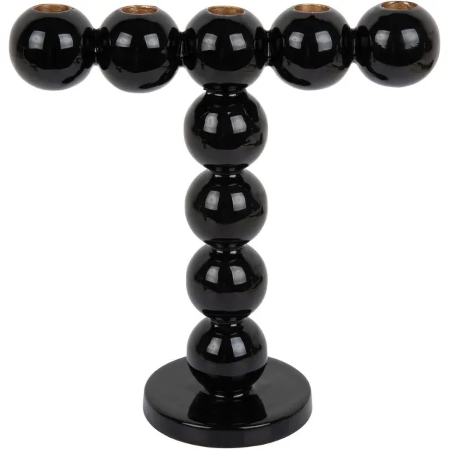 Present Time Kandelaar Bubbles High - Zwart - 25.5x10.5x26.5cm - Scandinavisch - IJzer