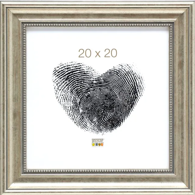 Deknudt Frames fotolijst S45HD1 - zilverkleur - parelbiesje - 20x20 cm