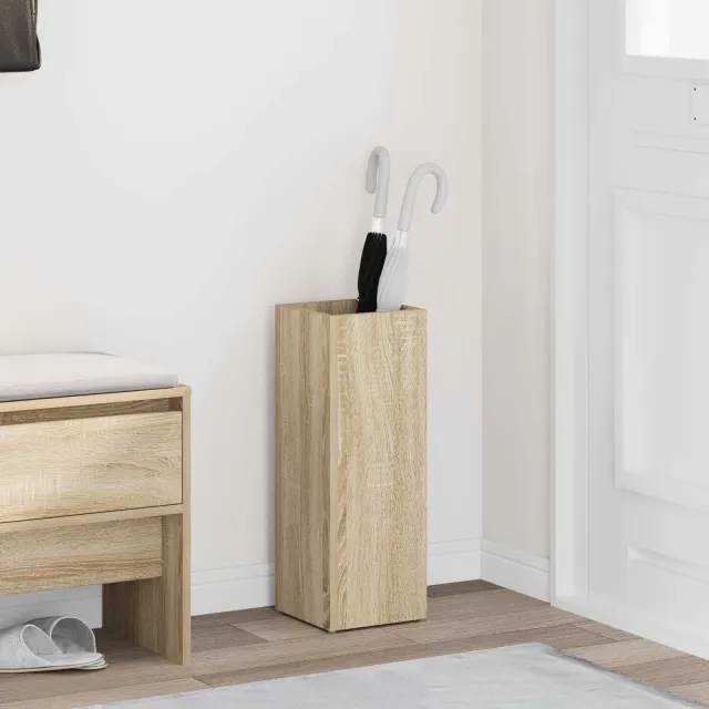 vidaXL Paraplu Standaard Sonoma Eiken 20 x 20 x 55,5 cm Bewerkt hout Bruin
