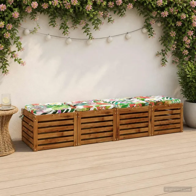 vidaXL Zitkussens SOEST 4 st 100% Polyester Meerkleurig 40 x 40 x 5 cm