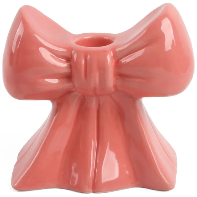 Homebound by Kolony Aardewerk kaarsenstandaard bow Roze