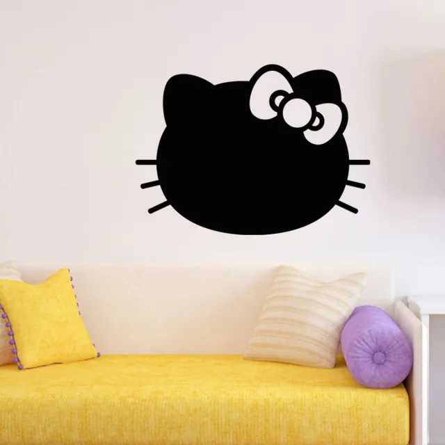 Ambiance Sticker Schoolbordsticker - uitwisbare zelfklevende muurstickers - KITTEN MET VLINDERDAS - 40x55cm Multi color