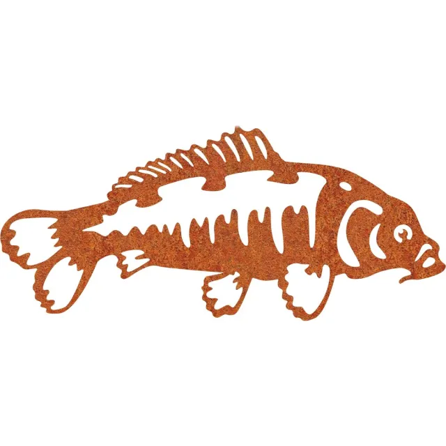 rusty friends metalendier - muur decoratie - koi karper - cortenstaal - 679 x 300 - NL Fabrikaat bruin