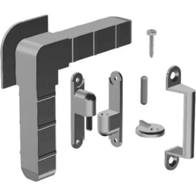 Brasser Horsystemen Onderdelenset raamhor - complete set voor voorzethor - geschikt voor 10x10 mm Grijs