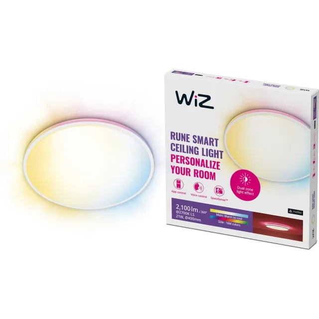 WiZ Slimme Plafondlamp Rune Wit ⌀40cm 21w