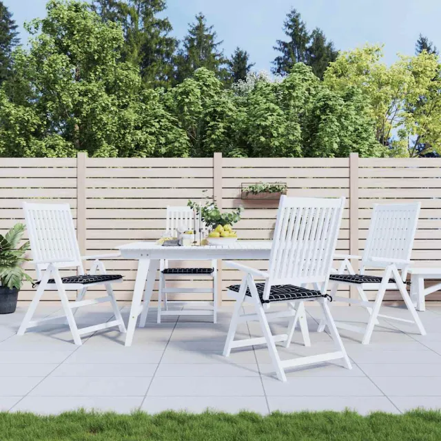 vidaXL Tuinstoelkussens 4 st ruitpatroon 40x40x3 cm stof zwart Meerkleurig